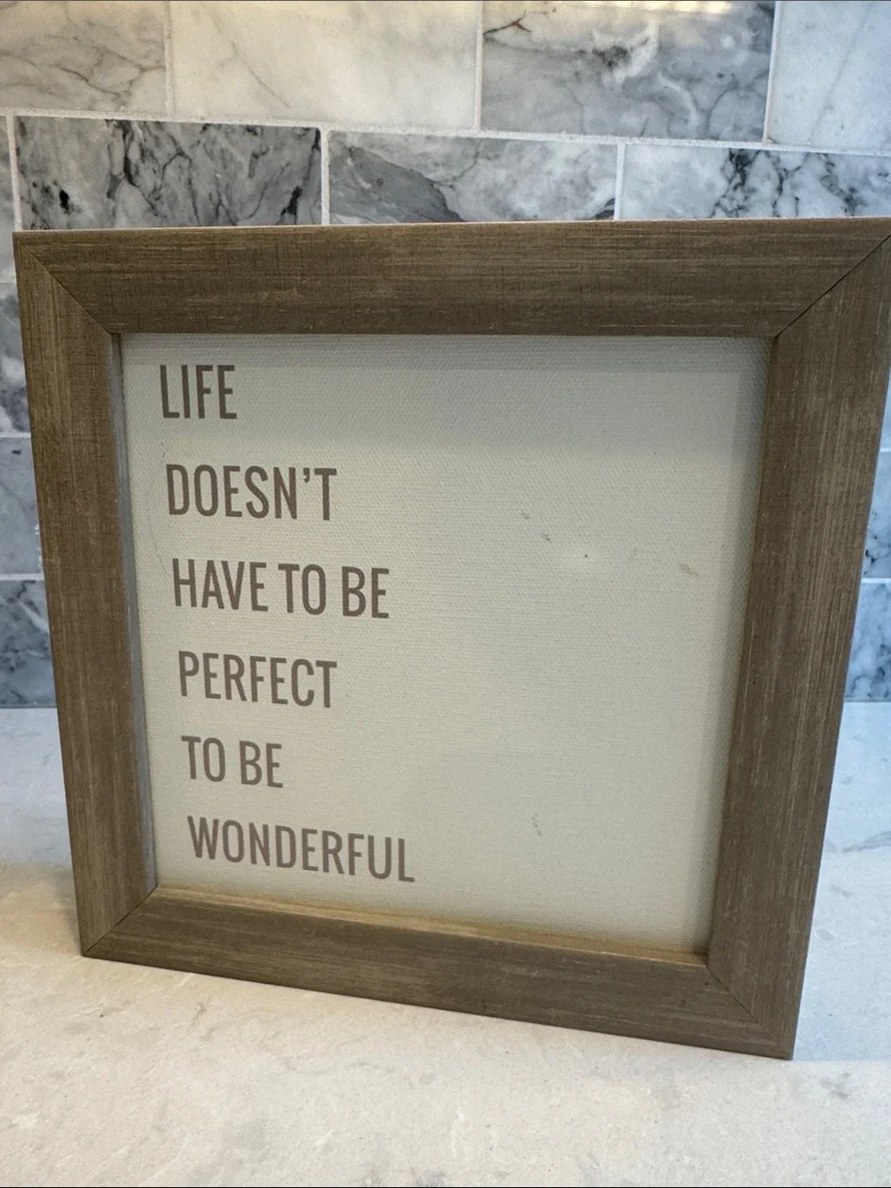 Framed Inspirational Wall Art - Gray 